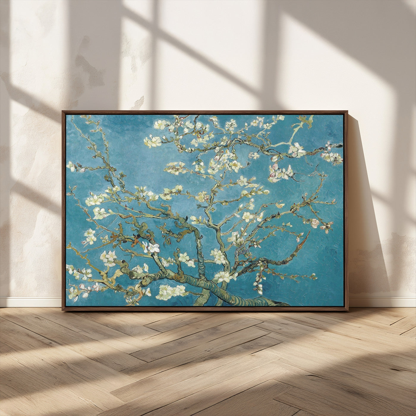 65607-MGV-FC-36X24_Walnut-Vincent Van Gogh's Almond Blossom Abstract Wall Art Canvas, Van Gogh Almond Blossom Canvas Print