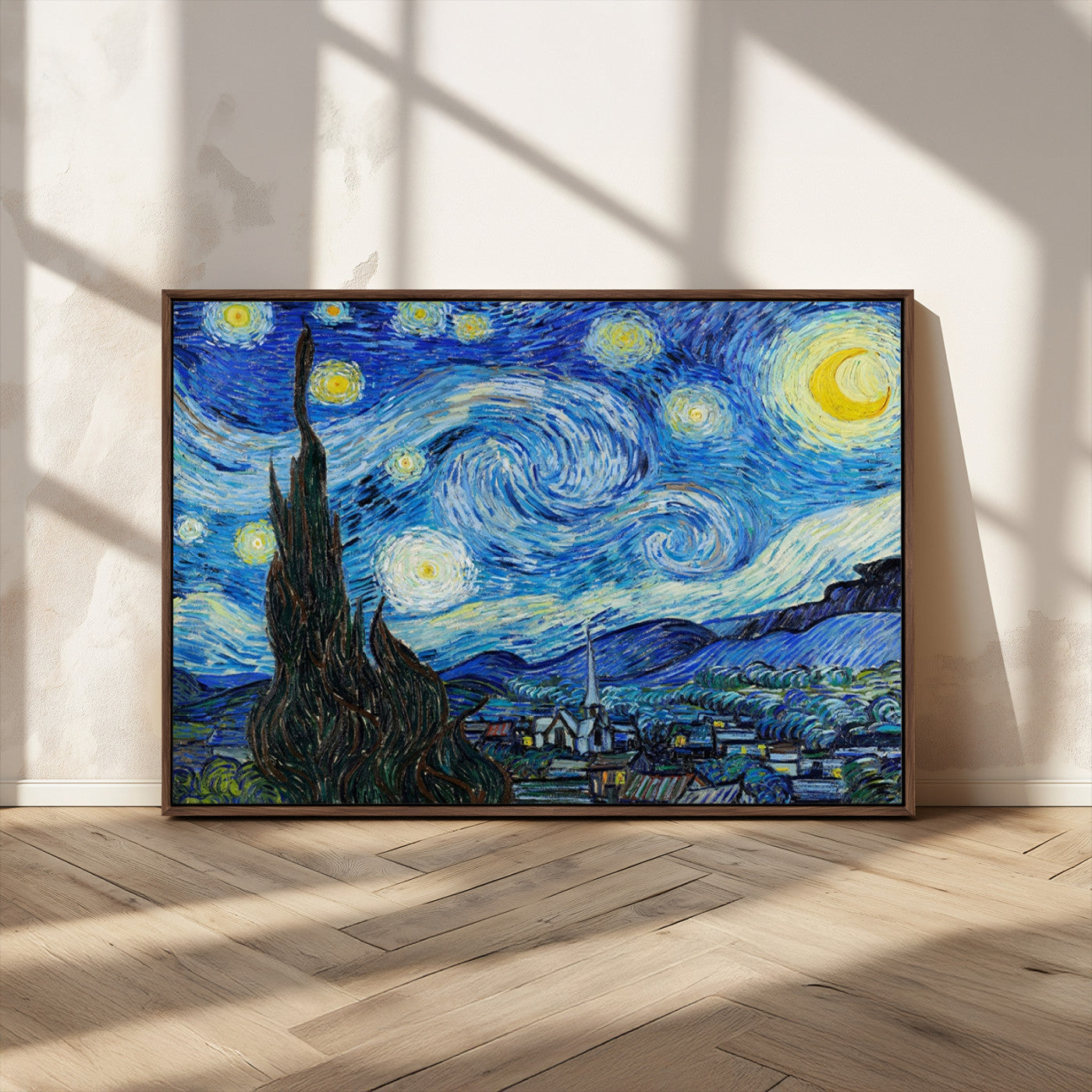39177-MGV-CV-36X24-Vincent Van Gogh The Starry Night Abstract Wall Art Canvas Print