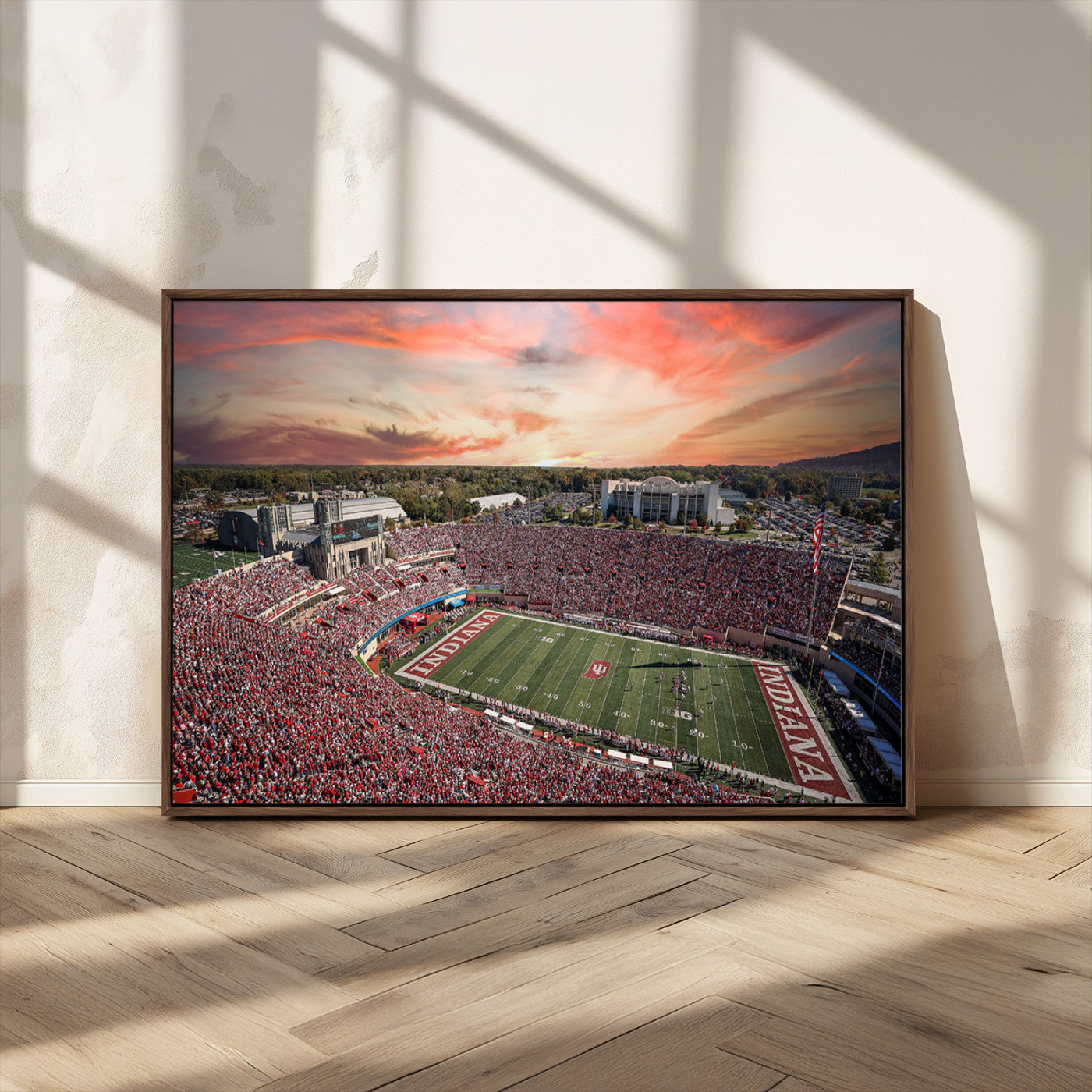 51135-MGV-CV-36X24-Indiana Memorial Stadium Wall Art Canvas Print, Framed Studium Canvas Art, Indiana Memorial Stadium