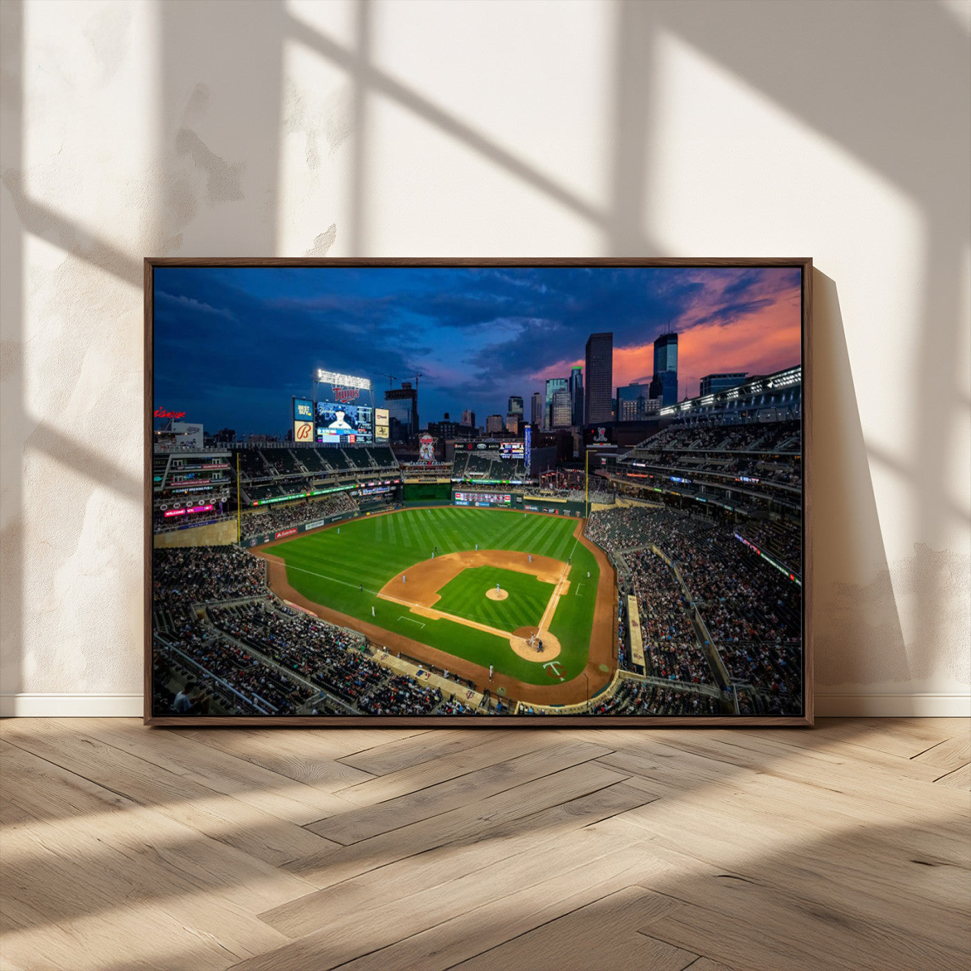 -Target Field Wall Art Canvas Print – Baseball Stadium Scene, Minneapolis Major League Baseball Artwork for Home, Office