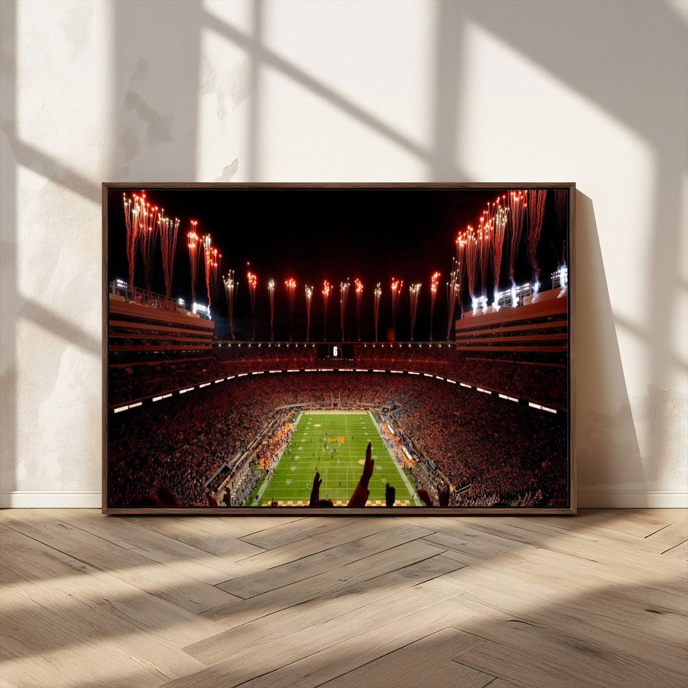 73358115-MGV-FC-36X24 - Tennessee Neyland Stadium Wall Art, Sports Arena Canvas Print, Panoramic Stadium Canvas Artwork for Home, Office