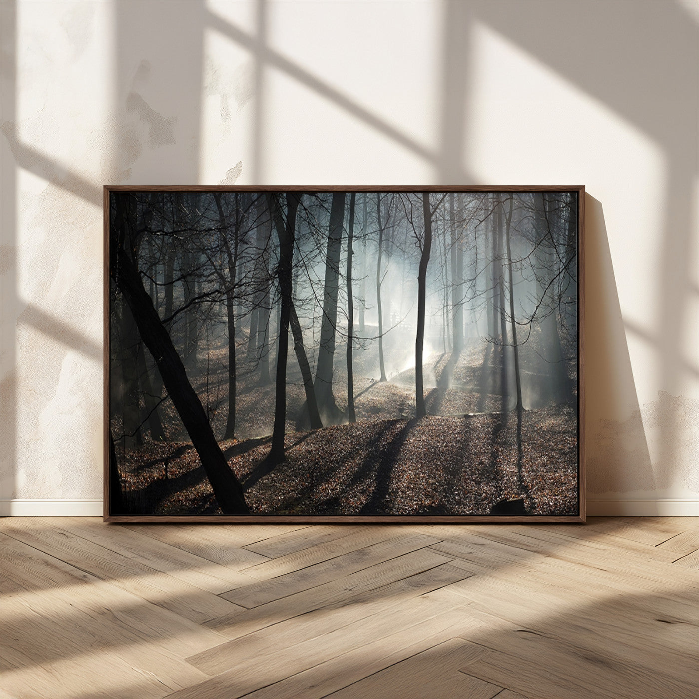 -Dark Family and Tree Wall Art Canvas Print