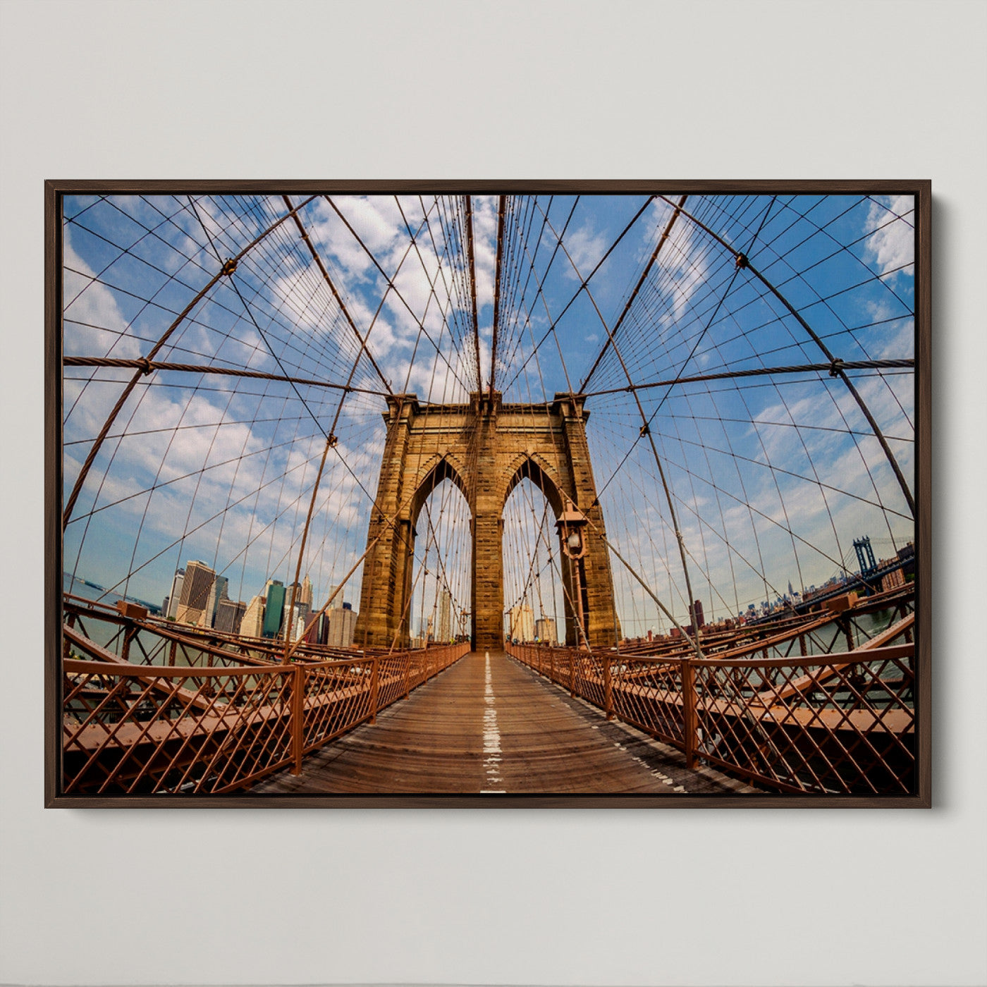 -Brooklyn Bridge Manhattan Wall Art Canvas Print