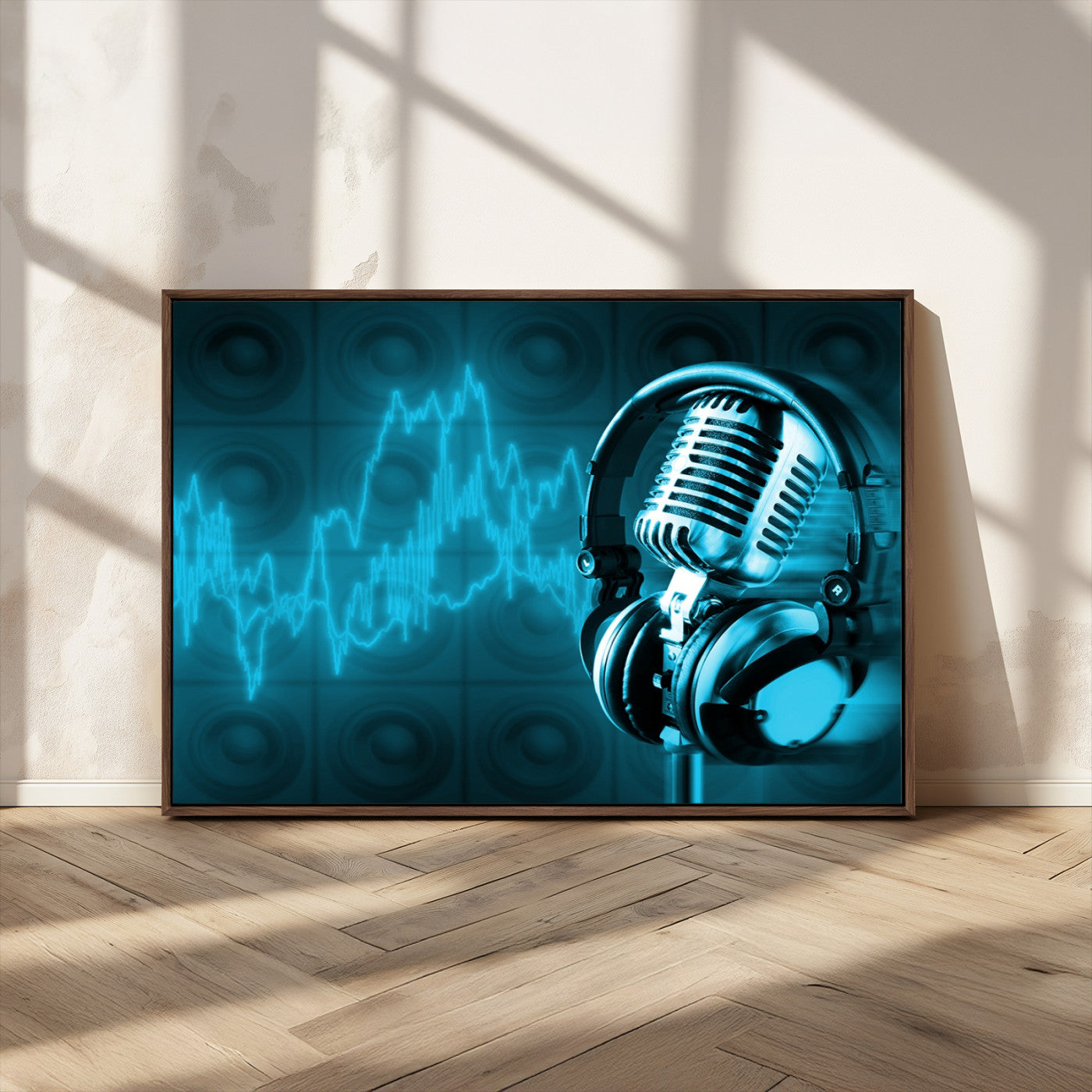 42329-MGV-FC-36X24_Walnut-Music and Microphone Wall Art Canvas Print