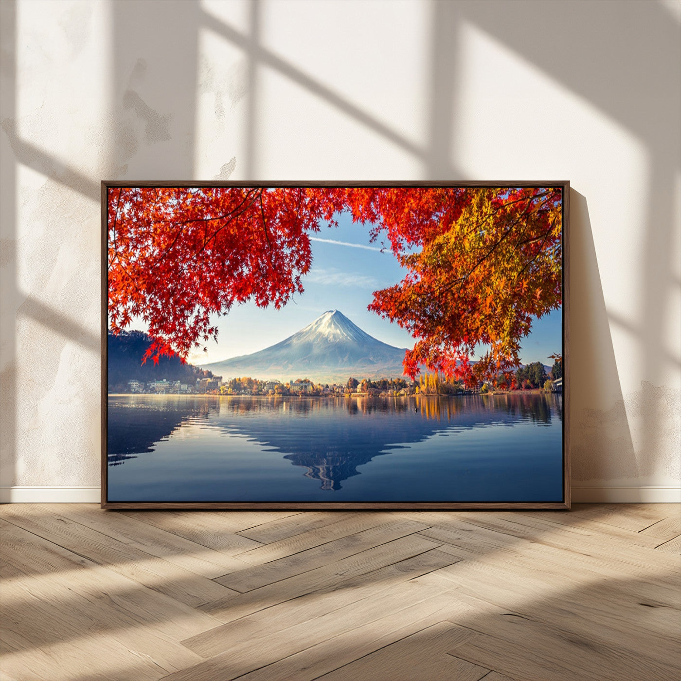 -Mount Fuji Canvas Wall Art Japan Autumn Mountain Canvas Print Wall Art