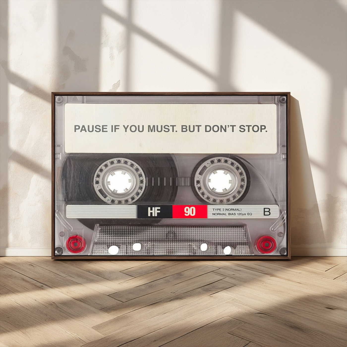 75360-MGV-FC-36X24_Walnut-Music Cassette Iconic Wall Art Canvas Print