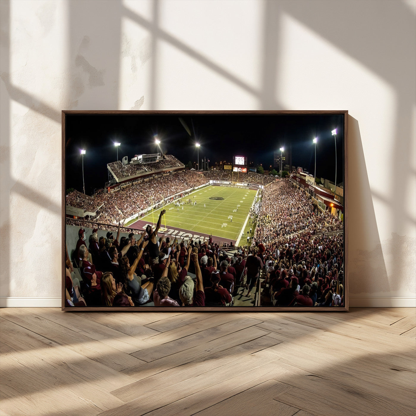 94126-MGV-FC-36X24_Walnut-Washington-Grizzly Stadium Canvas Print, American Football Wall Art Canvas Print, Stadium Sport Wall