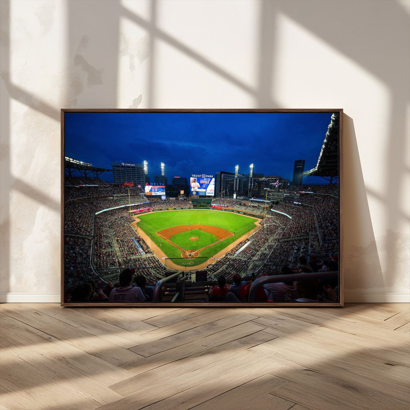 88590-MGV-CV-36X24-Truist Park Night Game Canvas Art - Atlanta Braves Stadium Wall Art Canvas