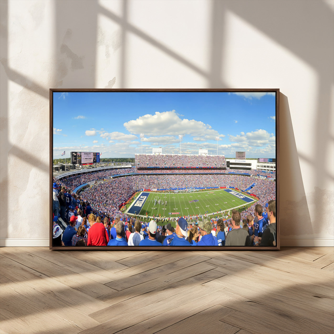 35302-MGV-CV-36X24-Buffalo Bills NFL Football Team Print - Buffalo Highmark Stadium Wall Art Canvas Print