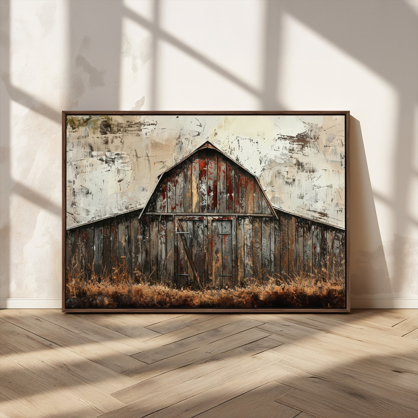 -Rustic Barn Wall Art | Farmhouse Wall Decor Canvas Print | Ready to Hang Barn Decor for Cabin or