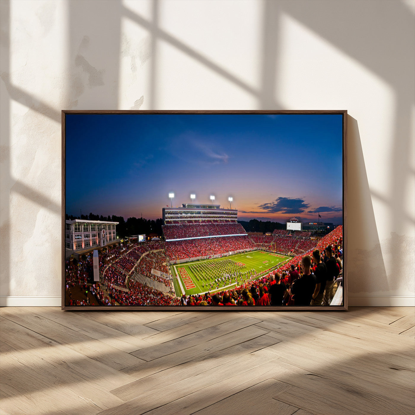 -NC State Wolfpack Football Team Print - Raleigh Carter-Finley Stadium Wall Art Canvas Print