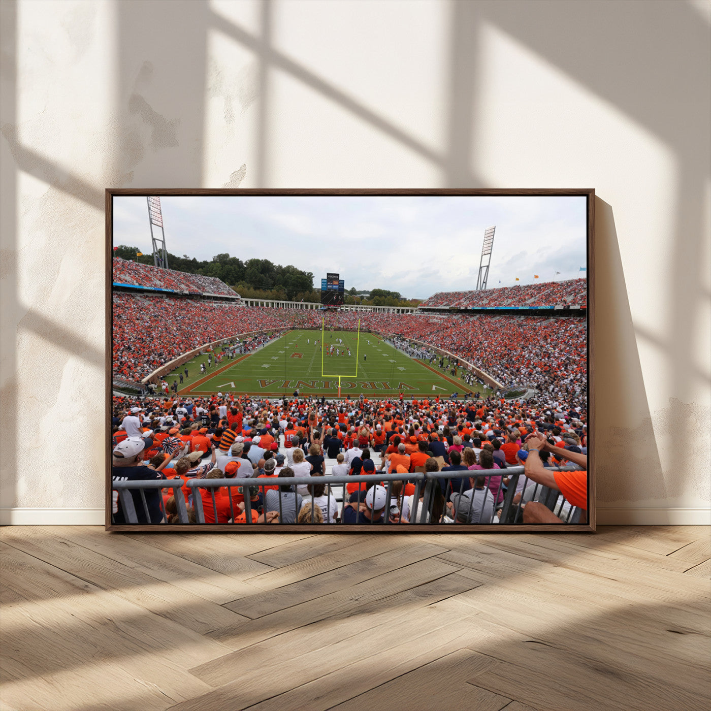 63606-MGV-CV-36X24 - Virginia Cavaliers Football Team Print - Charlottesville Scott Stadium Print Wall Art Canvas