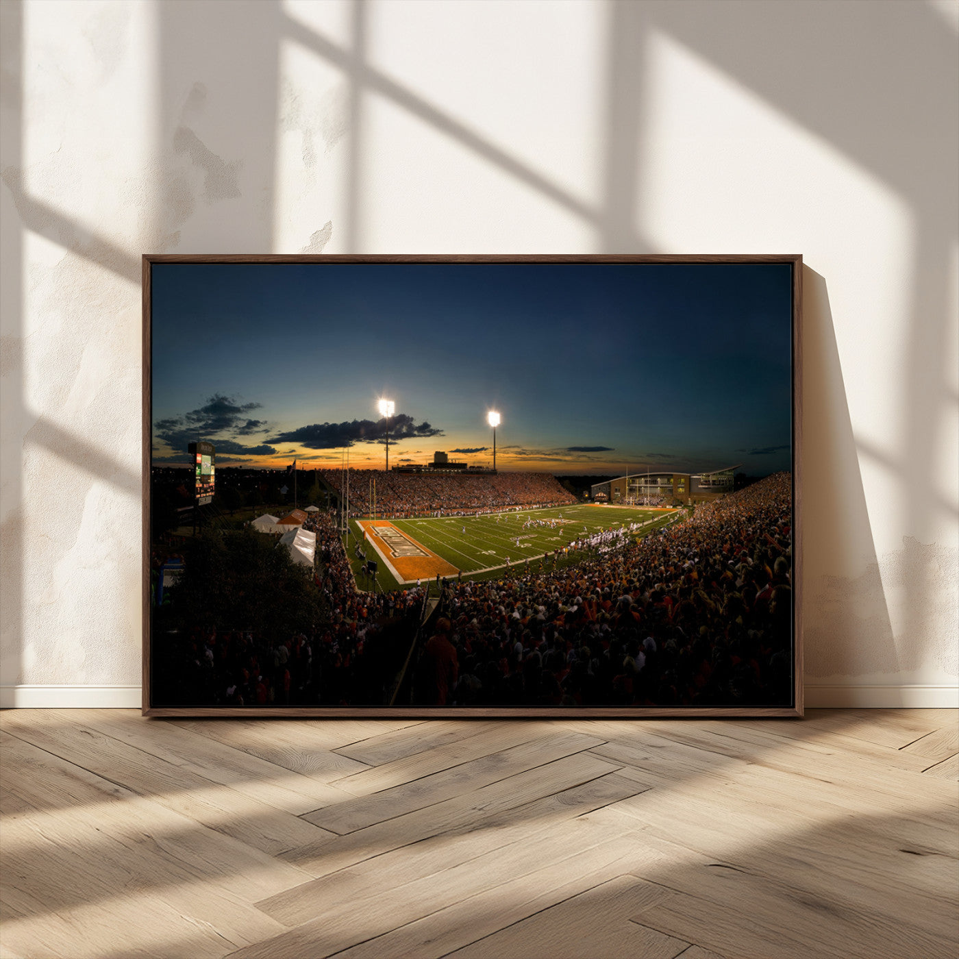 15980-MGV-CV-36X24-Ball State Cardinals Football Team Print - Muncie Scheumann Stadium Wall Art Canvas Print