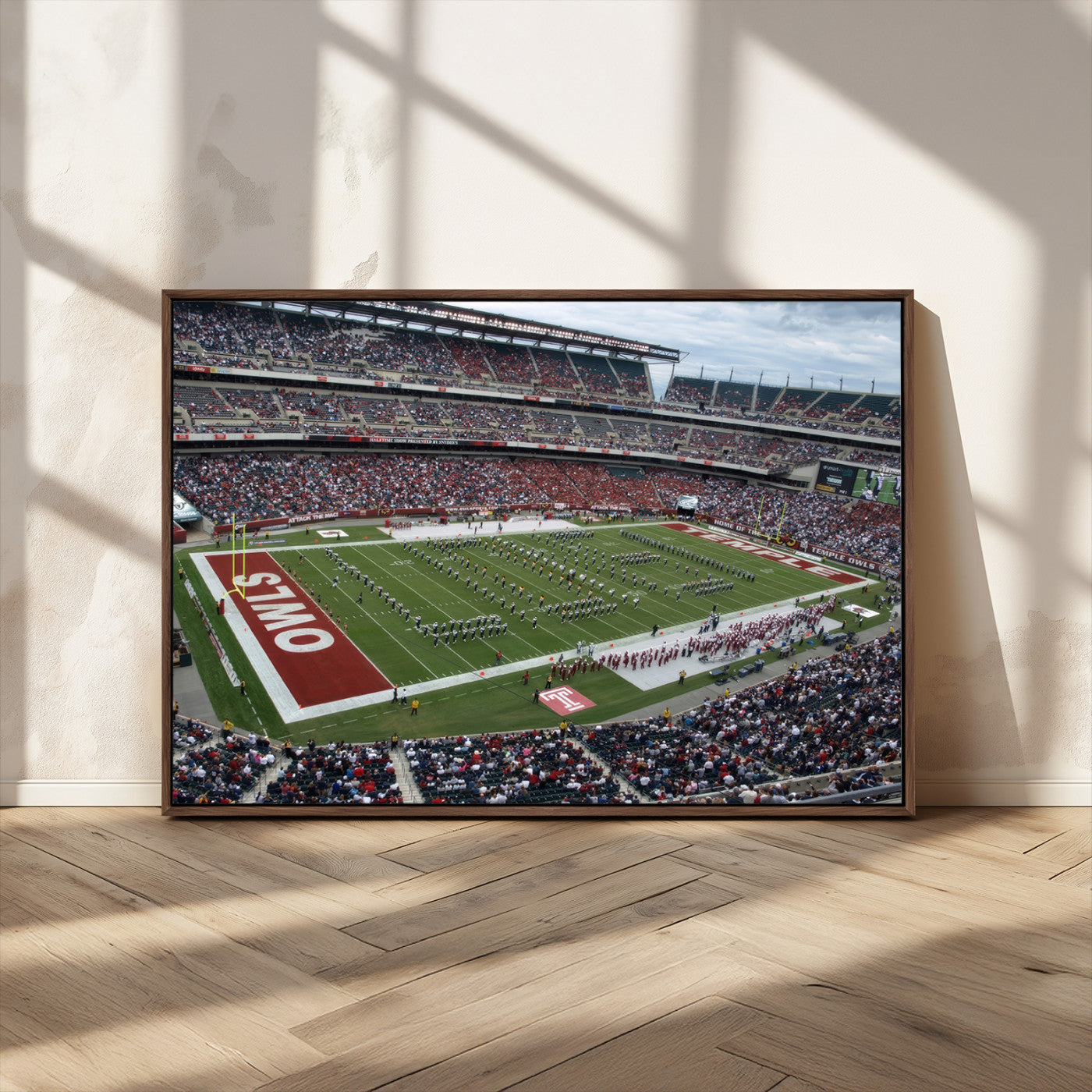 -The Temple University Owls Athletics Team Print - Philadelphia Lincoln Financial Field Stadium Wall