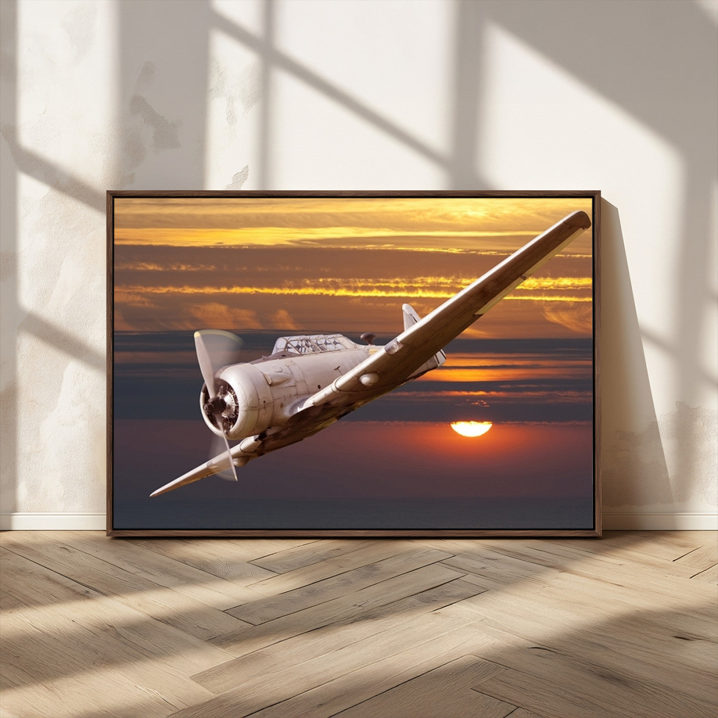 -Old War Plane Wall Art Canvas Print