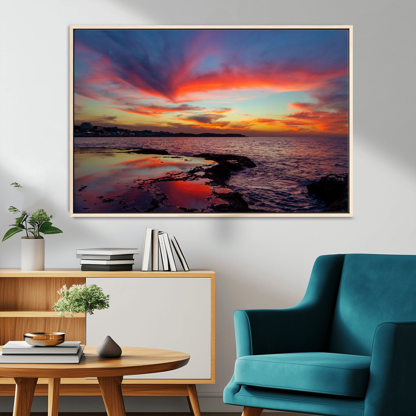 70627-MGV-CV-36X24-Glorious Sunset on The Beach Wall Art Canvas Print