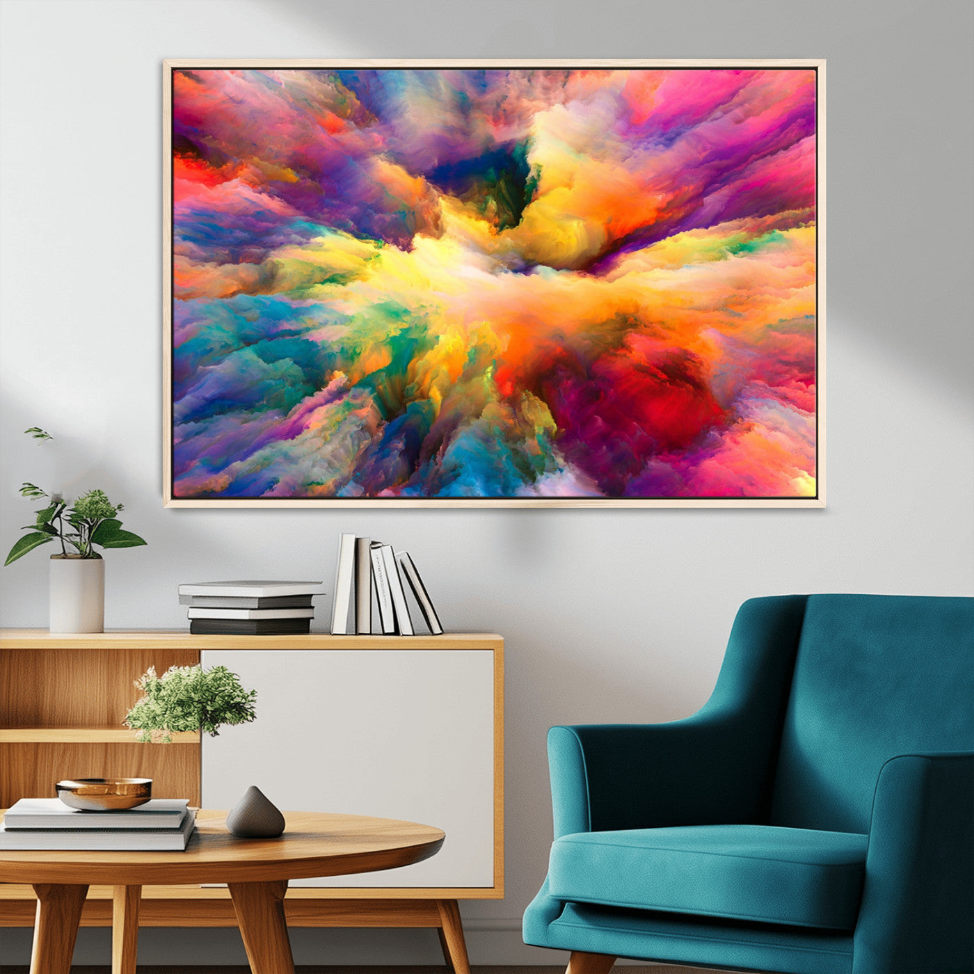 61038-MGV-CV-36X24-Blazing Vibrant Colors Cloud Wall Art Canvas Print