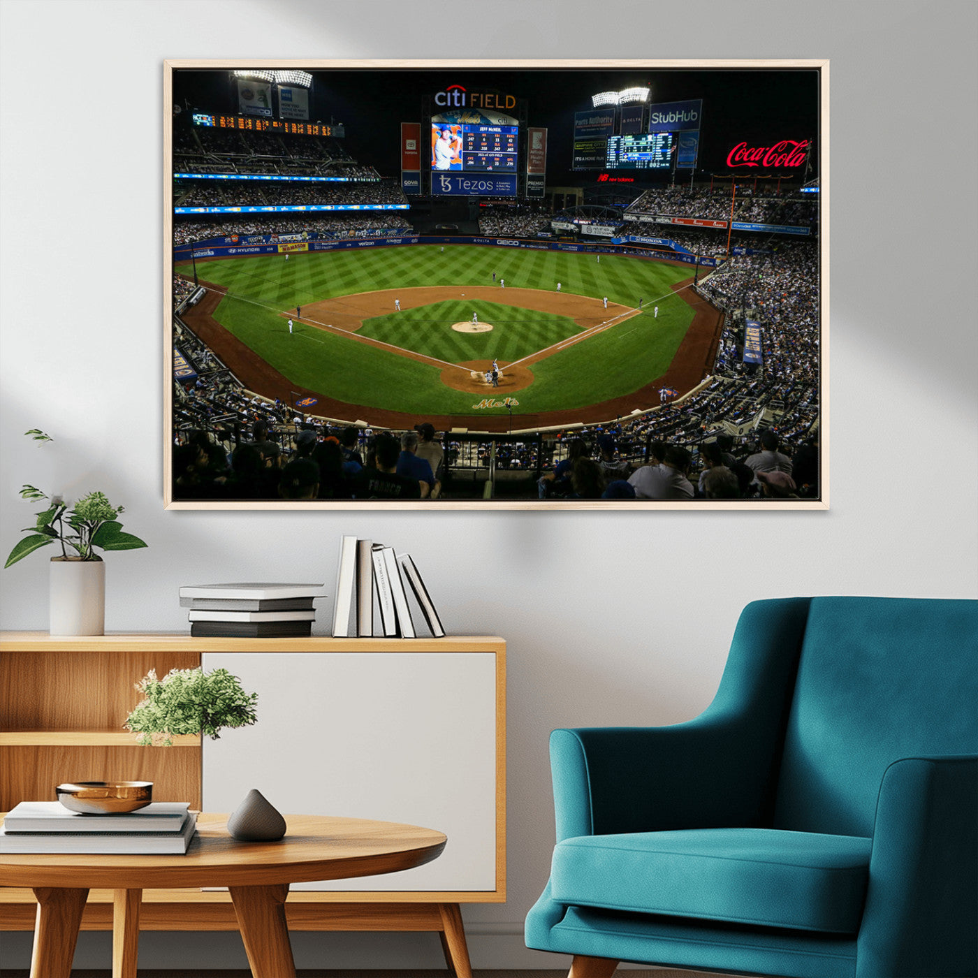 25148-MGV-CV-36X24-Los Angeles Dodgers Baseball Team Print - California Dodger Stadium Wall Art Canvas Print