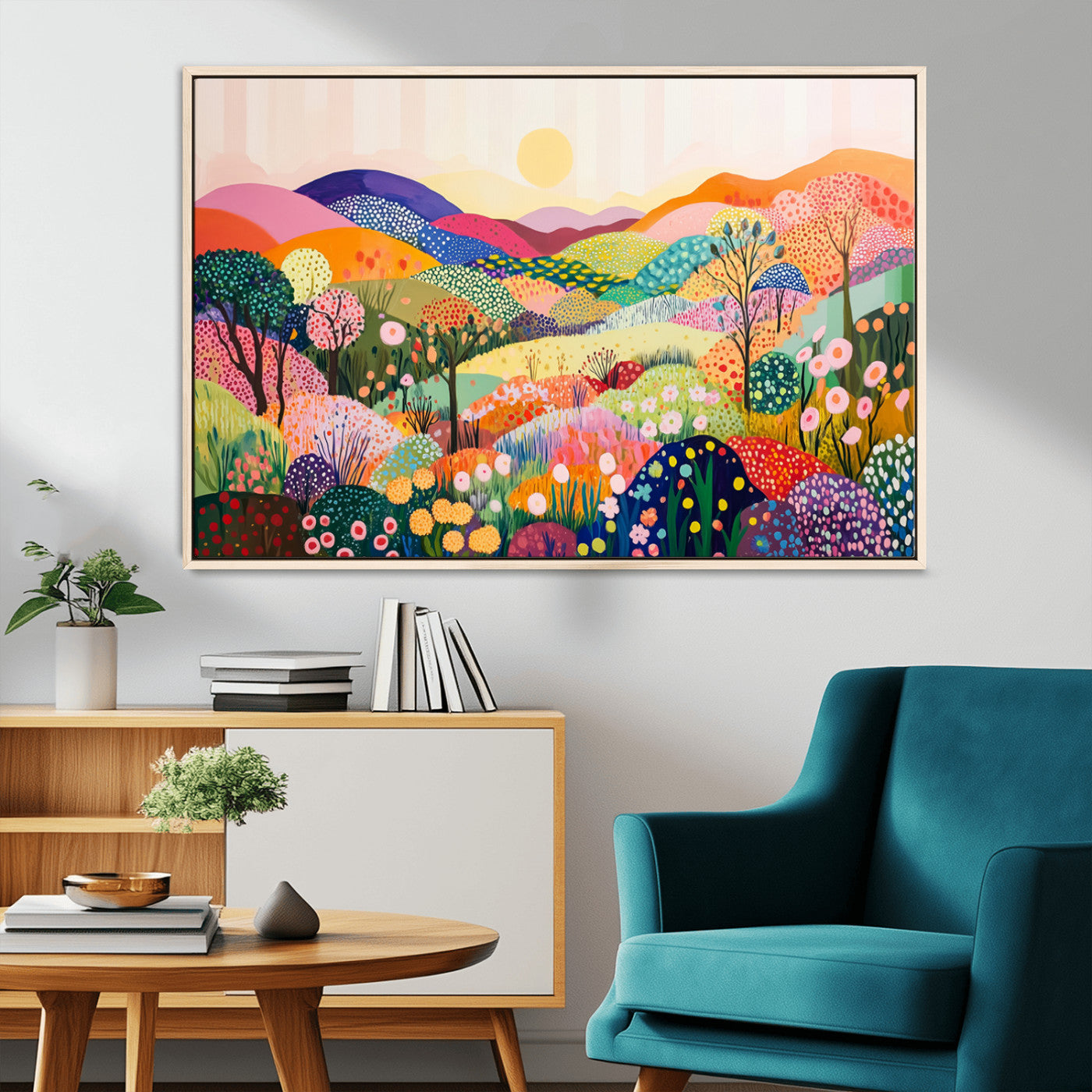 63198-MGV-CV-36X24-Yayoi Kusama 1986 Wall Art Print – Yayoi Kusama Wabi Sabi Japanese Wall Art Print - Vibrant Abstract