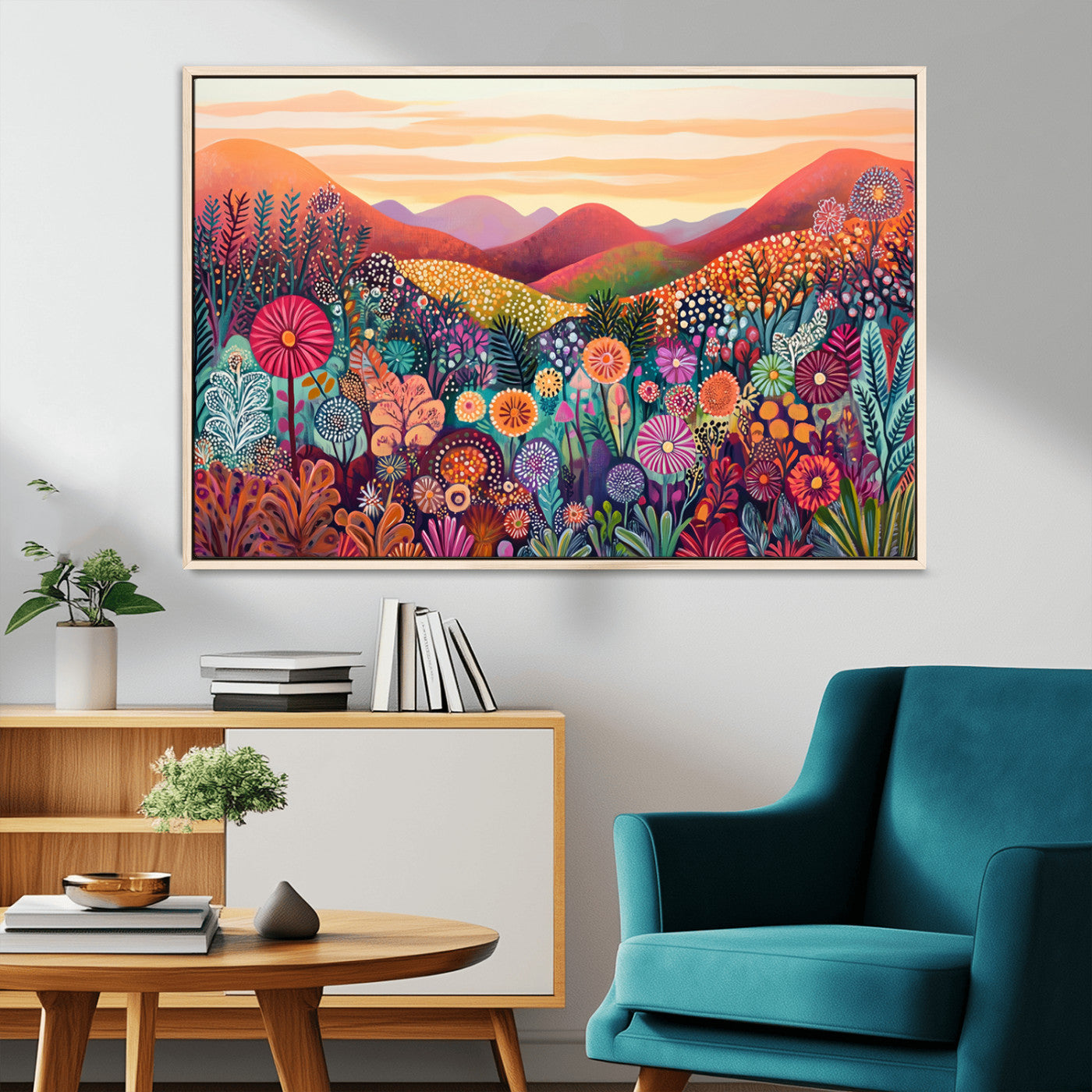 51484-MGV-CV-36X24-Yayoi Kusama 1986 Wall Art Print – Yayoi Kusama Wabi Sabi Japanese Wall Art Print - Vibrant Abstract