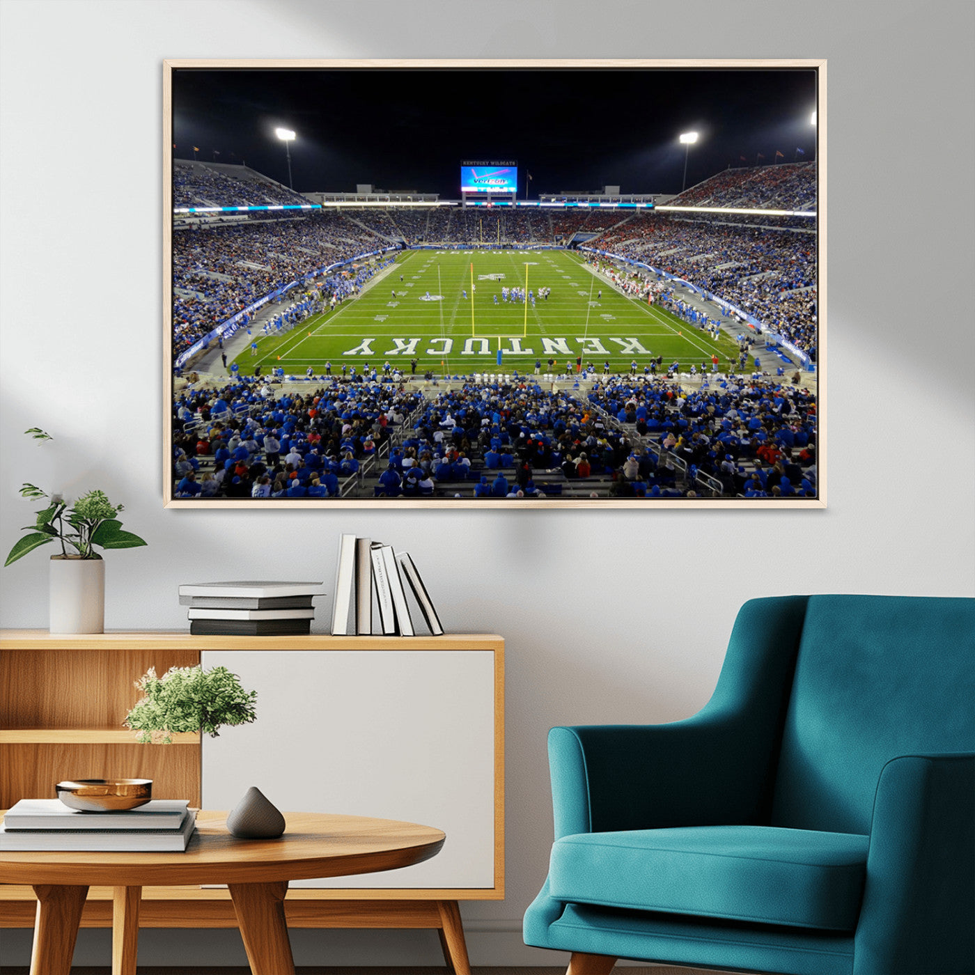 -Kroger Field Canvas Wall Art - Kentucky Stadium Wall Art Print - Sunset Football Stadium Wall Decor