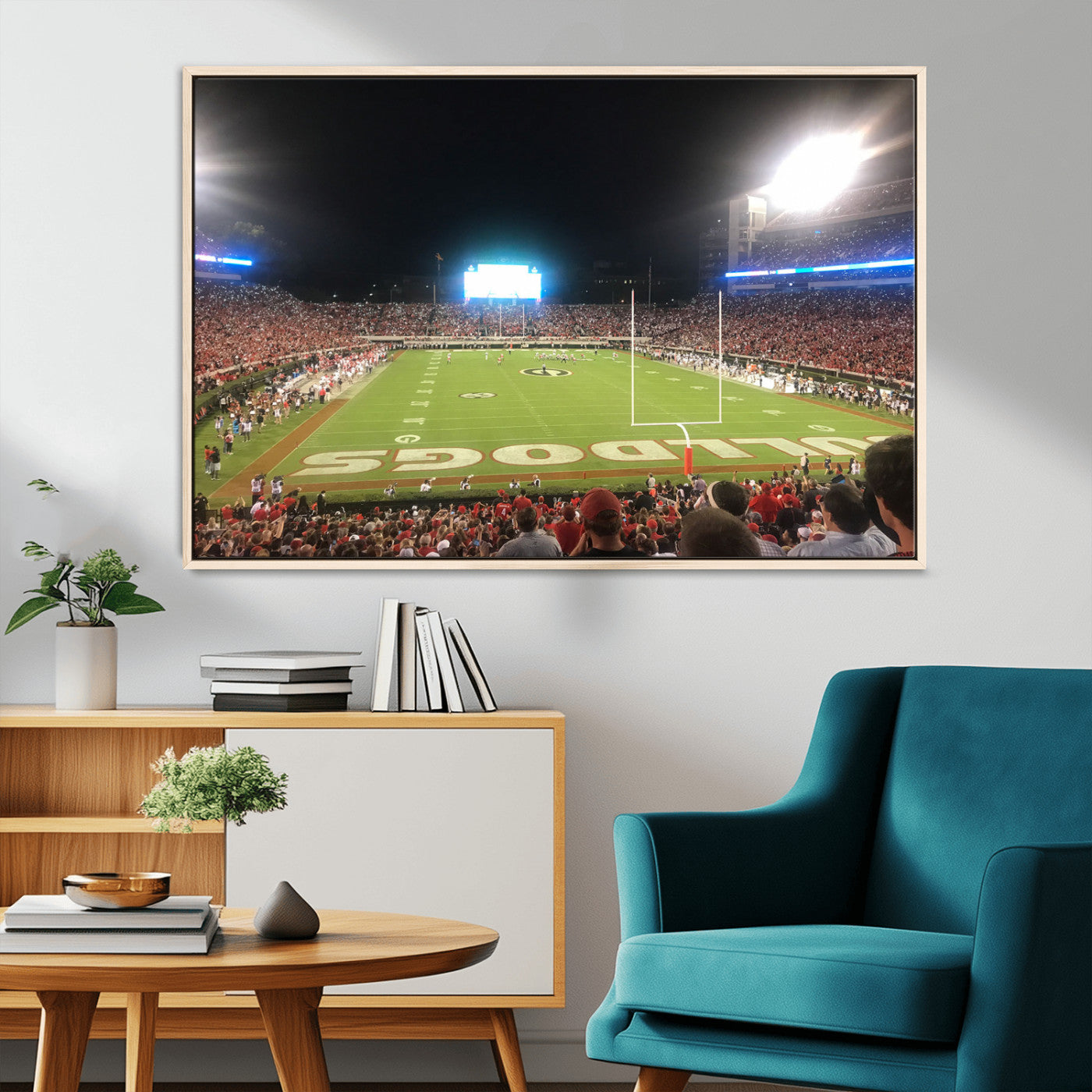 16230786-MGV-CV-36X24-Dooley Stadium Wall Art, Sports Arena Panoramic Canvas Print, Modern Stadium Landscape Artwork for Home, Office