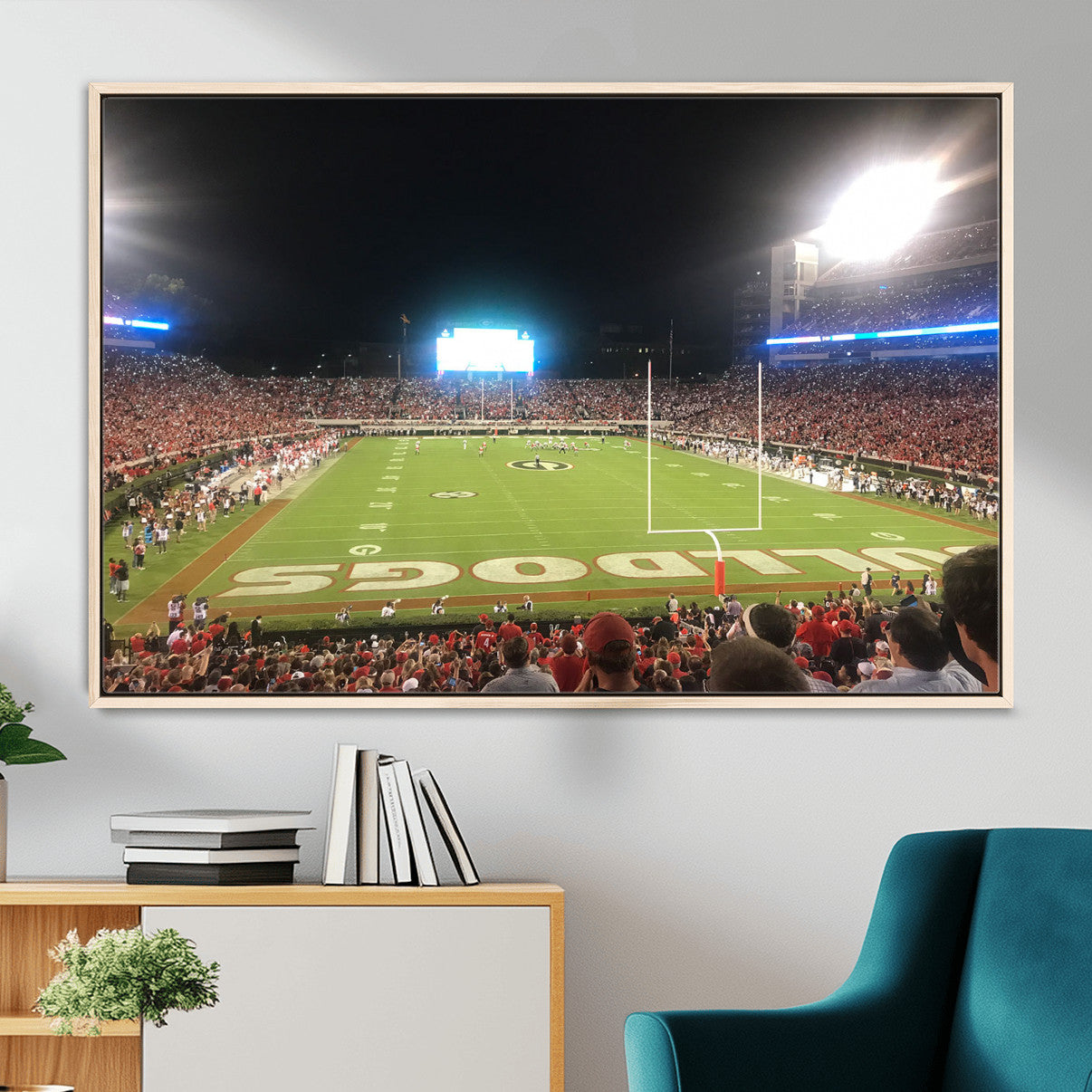 16230786-MGV-FC-36X24 - Dooley Stadium Wall Art, Sports Arena Panoramic Canvas Print, Modern Stadium Landscape Artwork for Home, Office