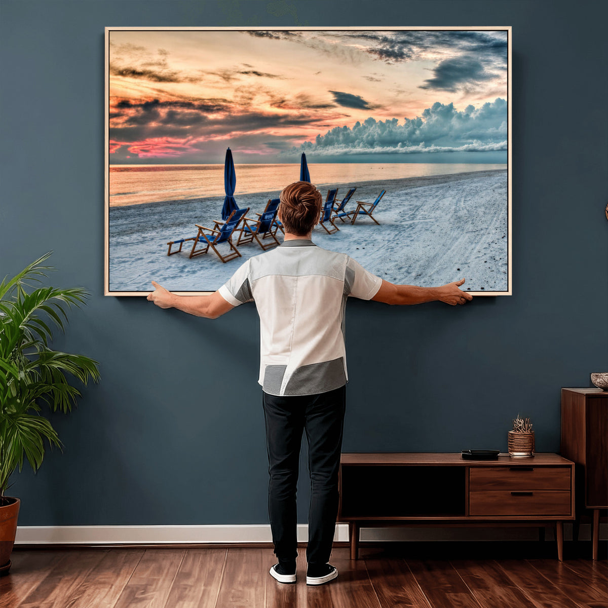 17237006-MGV-CV-36X24 - Serene Gulf Solitude Wall Art Canvas Print