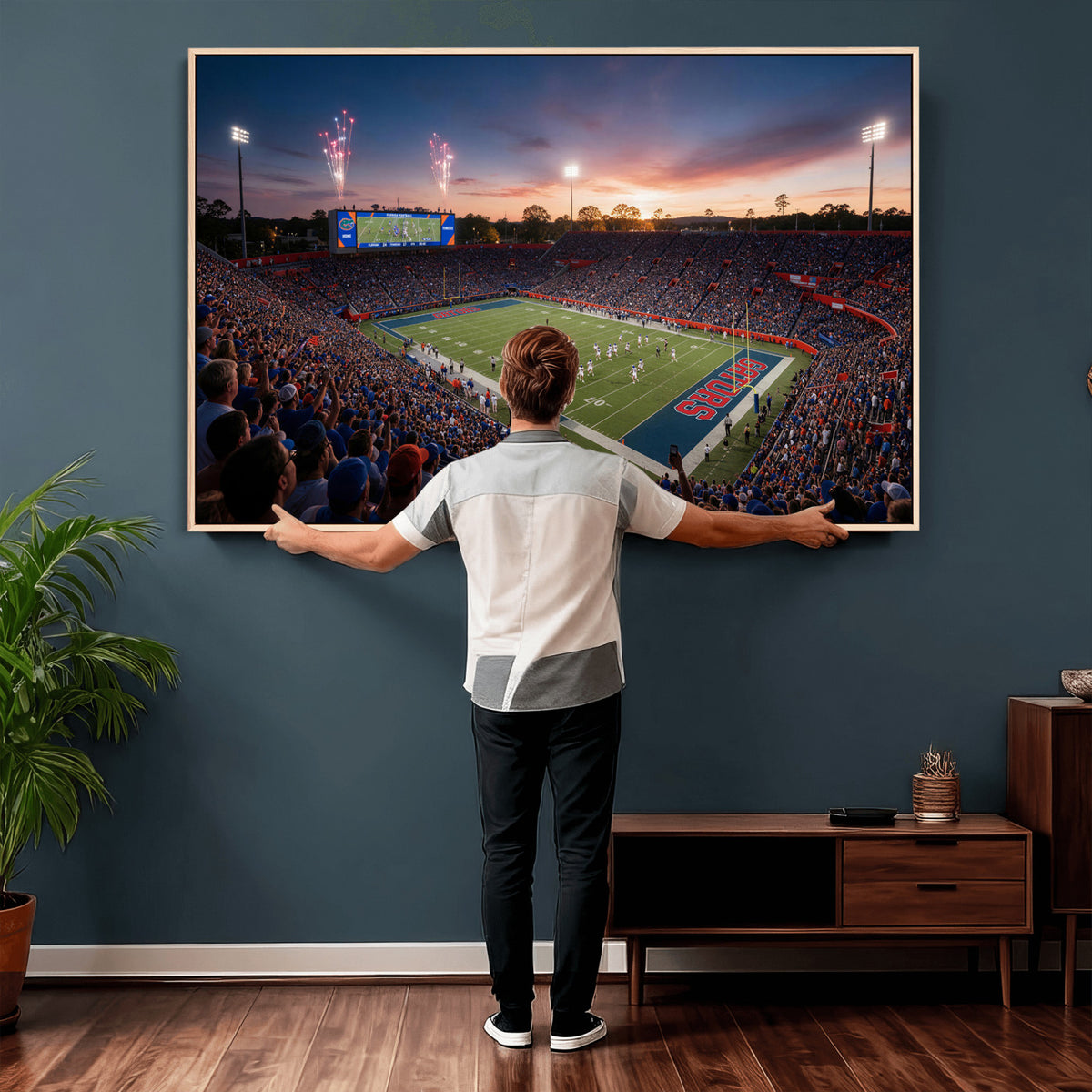 76151234-MGV-CV-36X24 - Stadium Wall Art Canvas Print