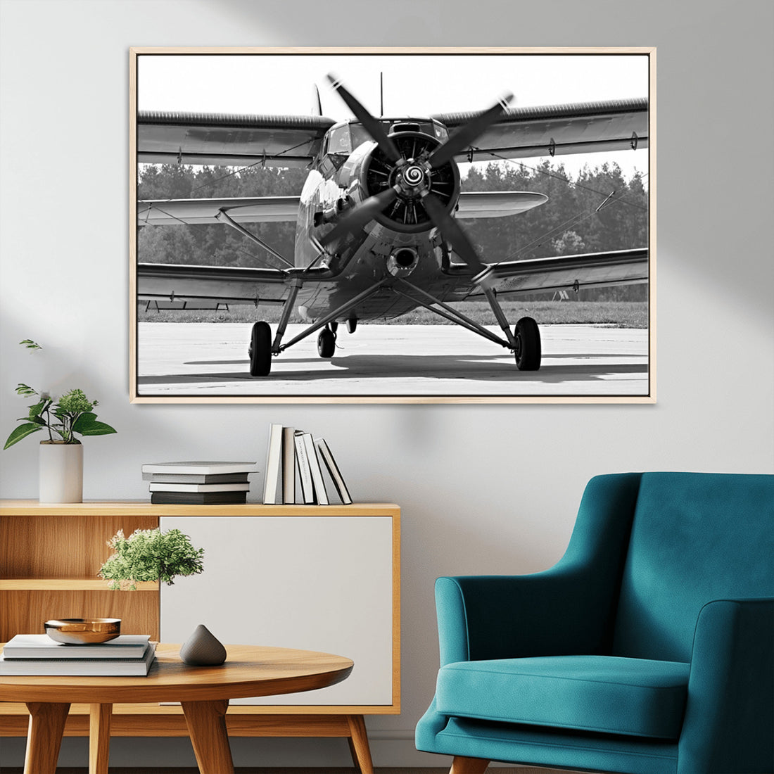 Wall Art Old War Plane Canvas Print