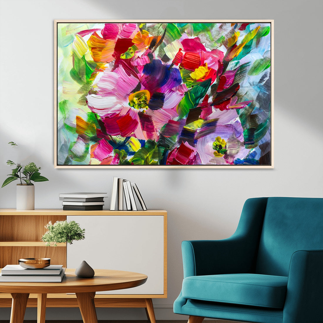 Oil Flower Abstract Canvas Print