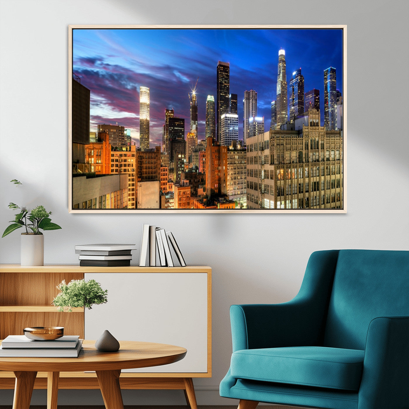 -Los Angeles Night Wall Art Canvas Print