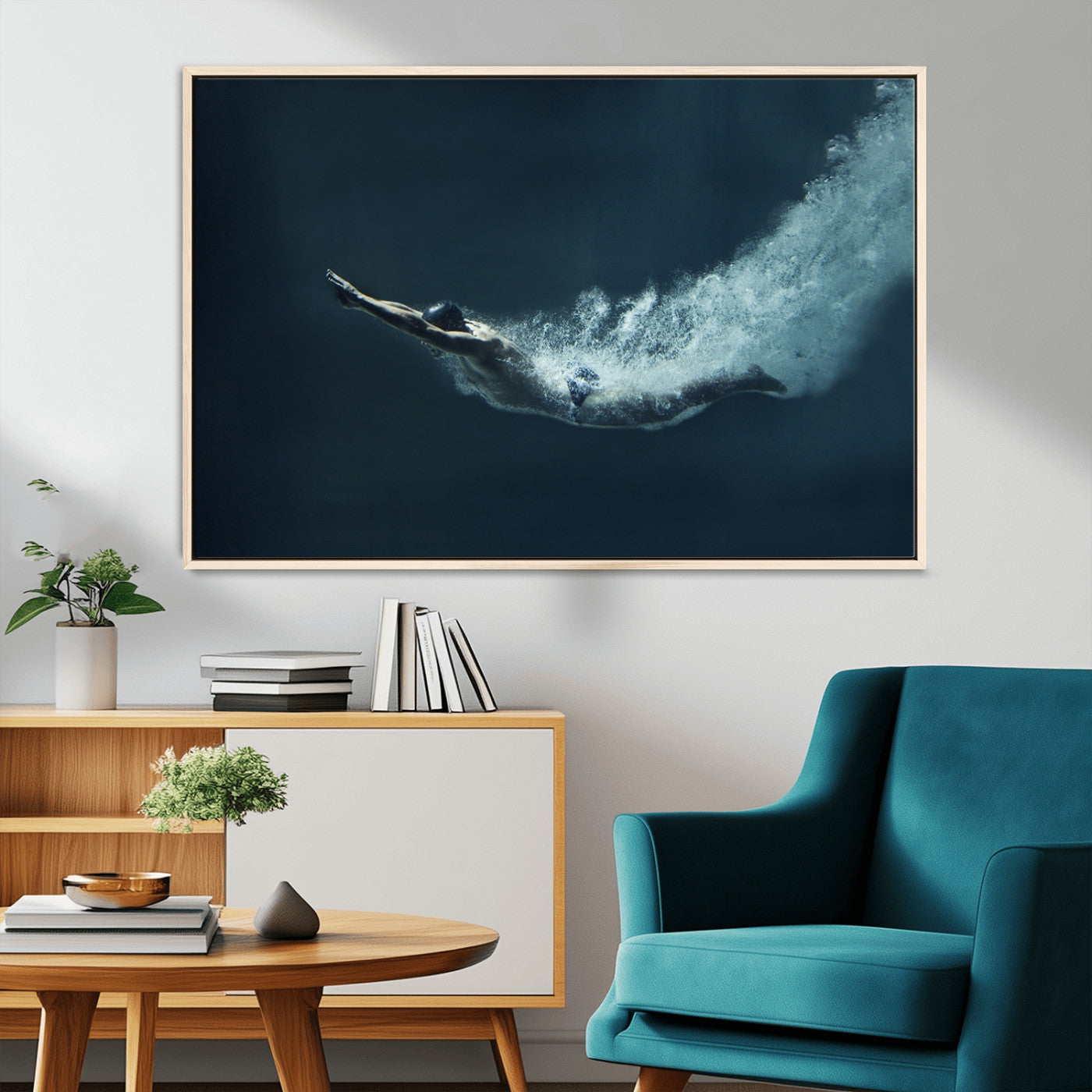 48463-MGV-CV-36X24-Swimmer Wall Art Canvas Print
