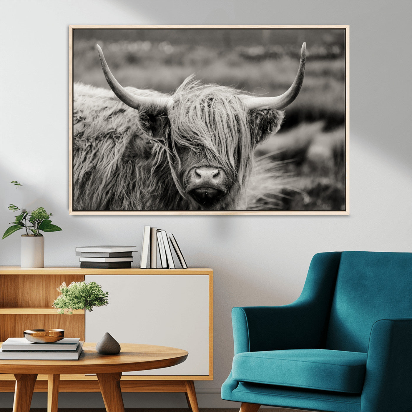 67365-MGV-CV-36X24-Cow Focus Canvas Wall Art Print