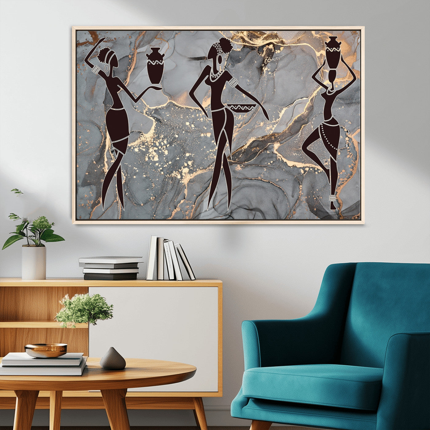 25097-MGV-CV-36X24-Abstract African Womens Art Canvas Print
