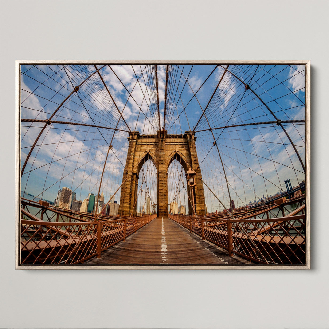 -Brooklyn Bridge Manhattan Wall Art Canvas Print