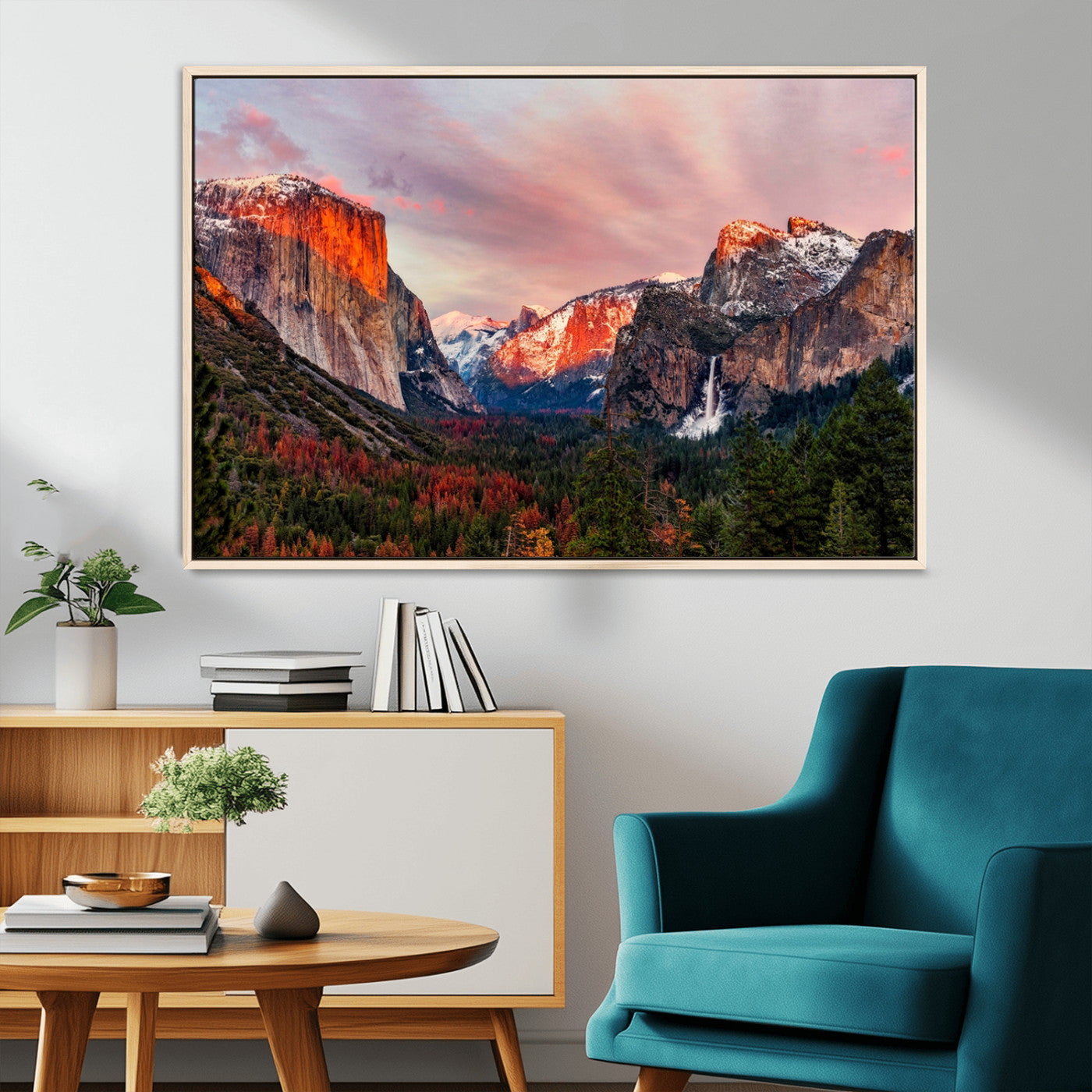 -Yosemite Half Dome Wall Art Canvas Print El Capitan
