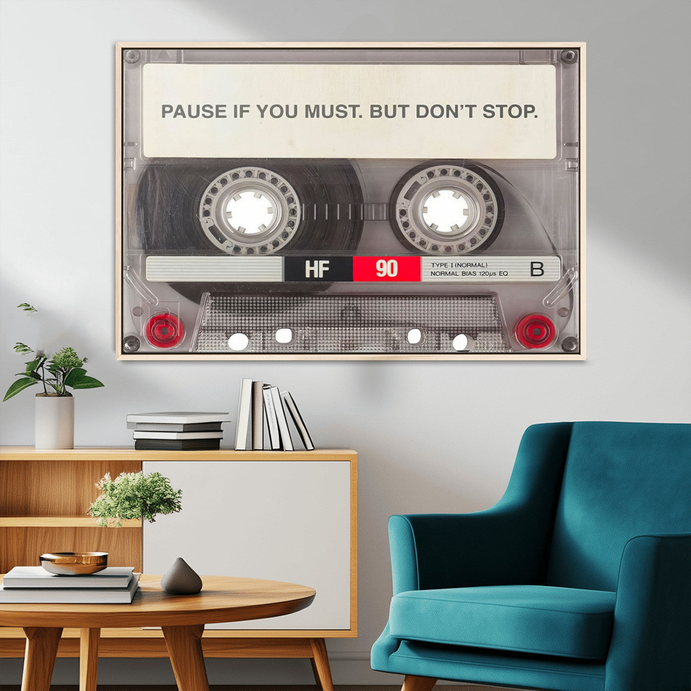 -Music Cassette Iconic Wall Art Canvas Print