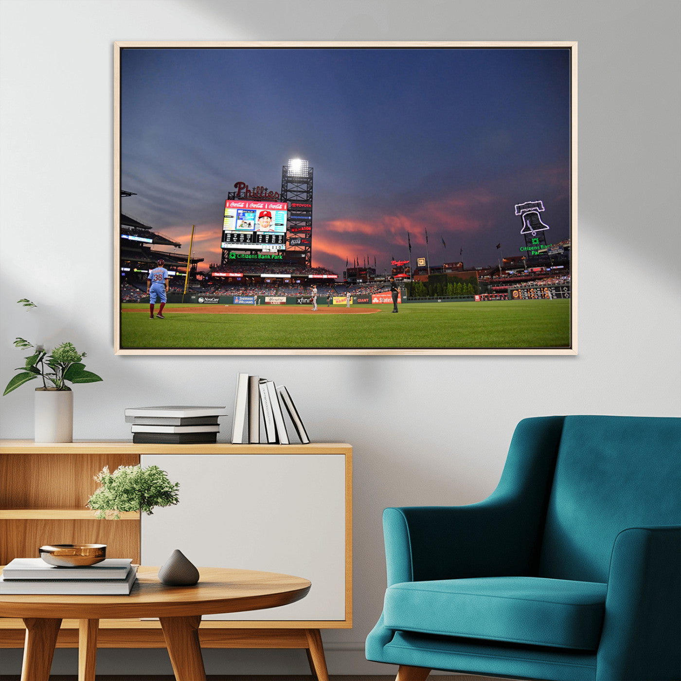 22594-MGV-CV-36X24-Philadelphia Phillies Baseball Print - Philadelphia Citizens Bank Park Stadium Wall Art, Phillies