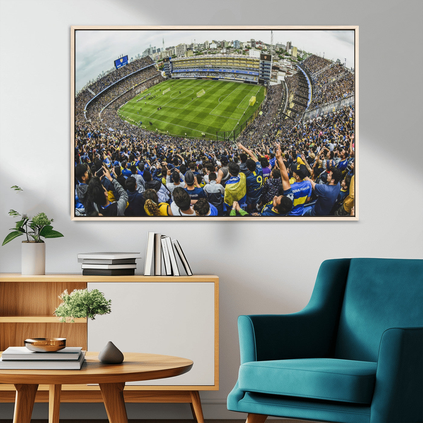 63839-MGV-CV-36X24-Boca Juniors Soccer Team Print Wall Art - Buenos Aires Bombonera Stadium Canvas Print