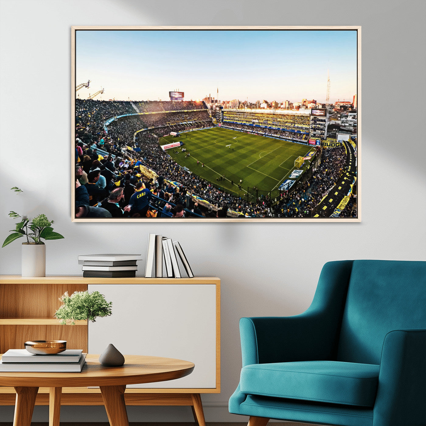 50105-MGV-CV-36X24-Boca Juniors Soccer Team Print - Buenos Aires Bombonera Stadium Wall Art Canvas Print