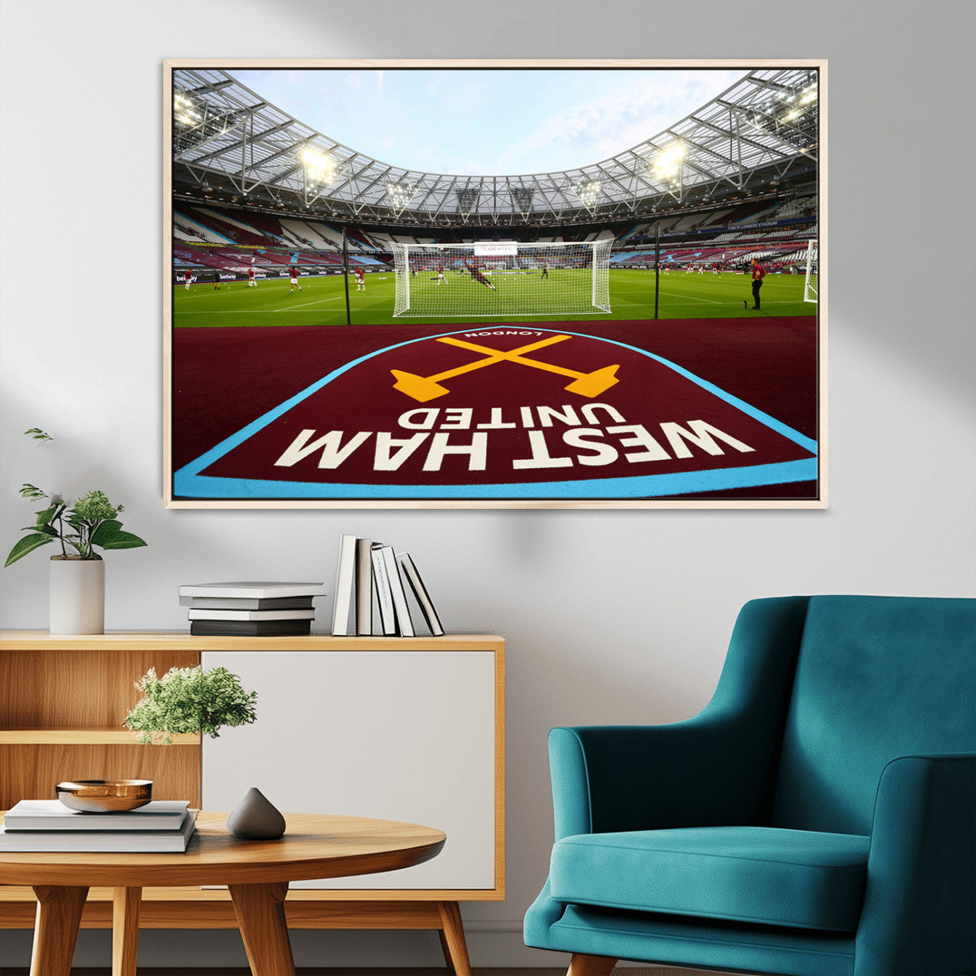 77367-MGV-CV-36X24-West Ham United FC Stadium Canvas Wall Art – London Stadium Football Print – Premier League Team