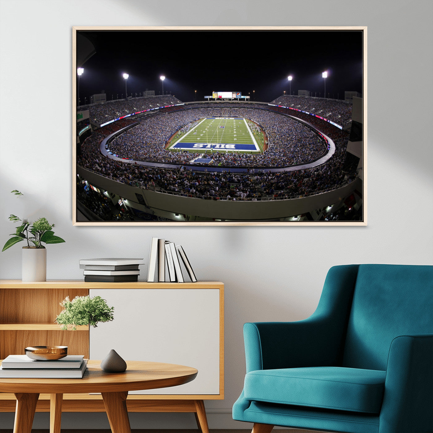 98546-MGV-CV-36X24-Buffalo Bills NFL Football Team Print - Buffalo Highmark Stadium Wall Art Canvas Print