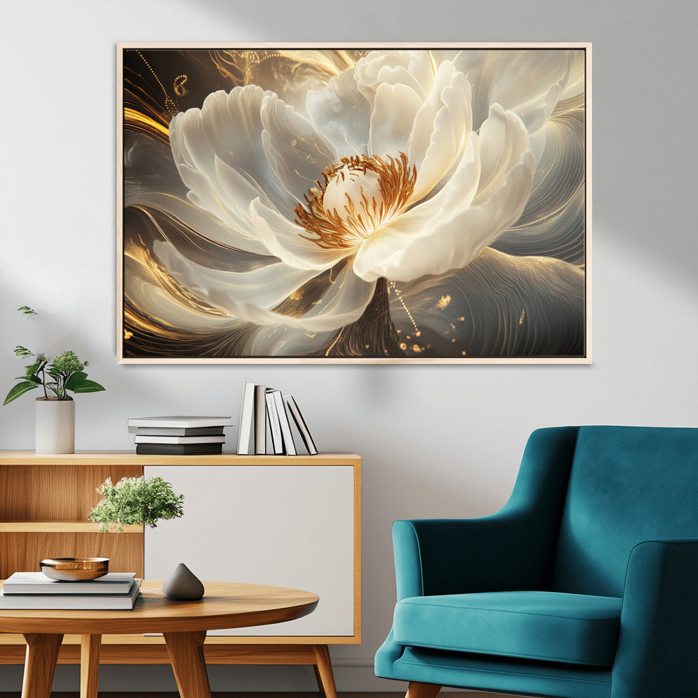 88383-MGV-CV-36X24-Abstract Floral Wall Art Canvas Print