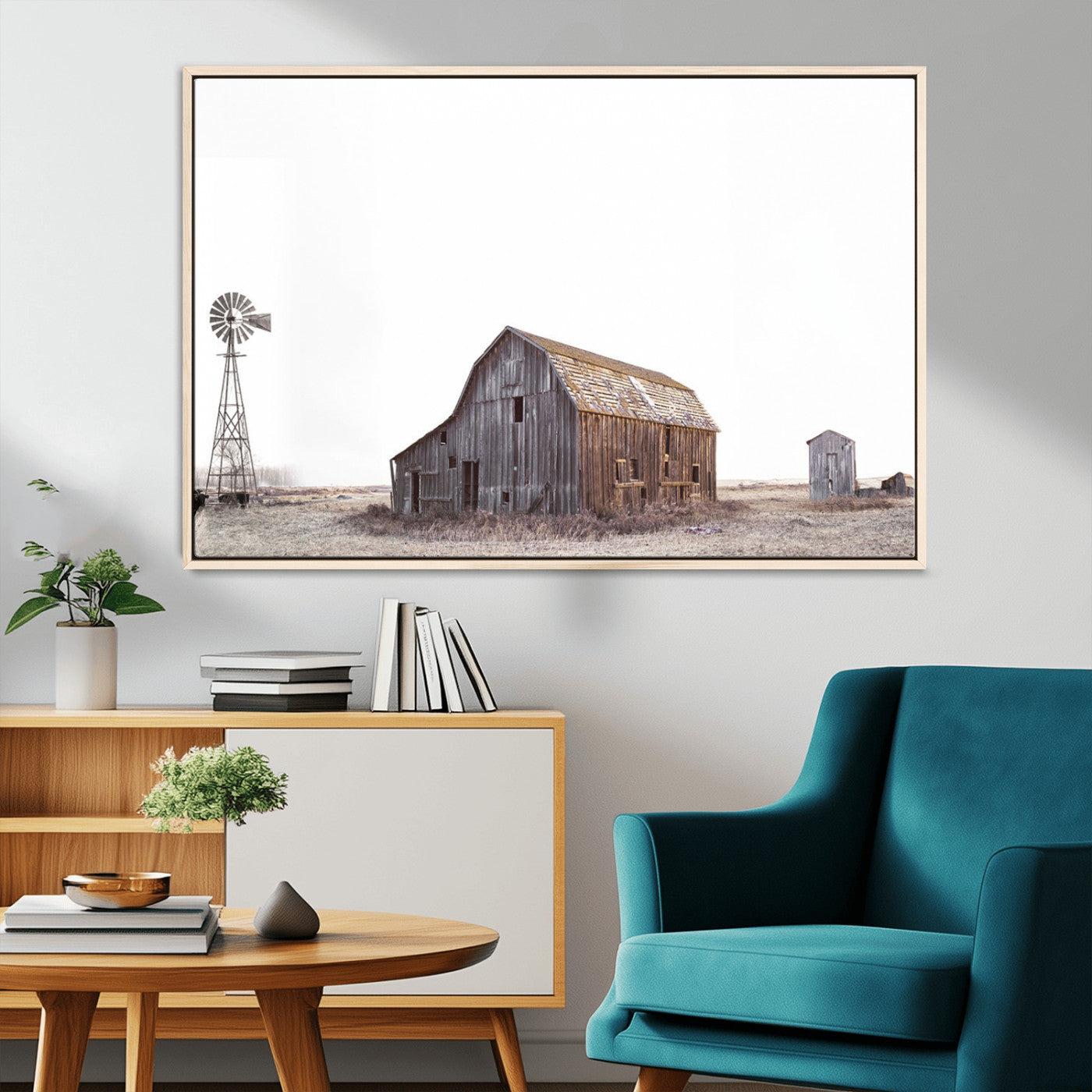 64560-MGV-CV-36X24-Farm Prints Set, Set of 6 Farmhouse Wall Art, Country House Decor