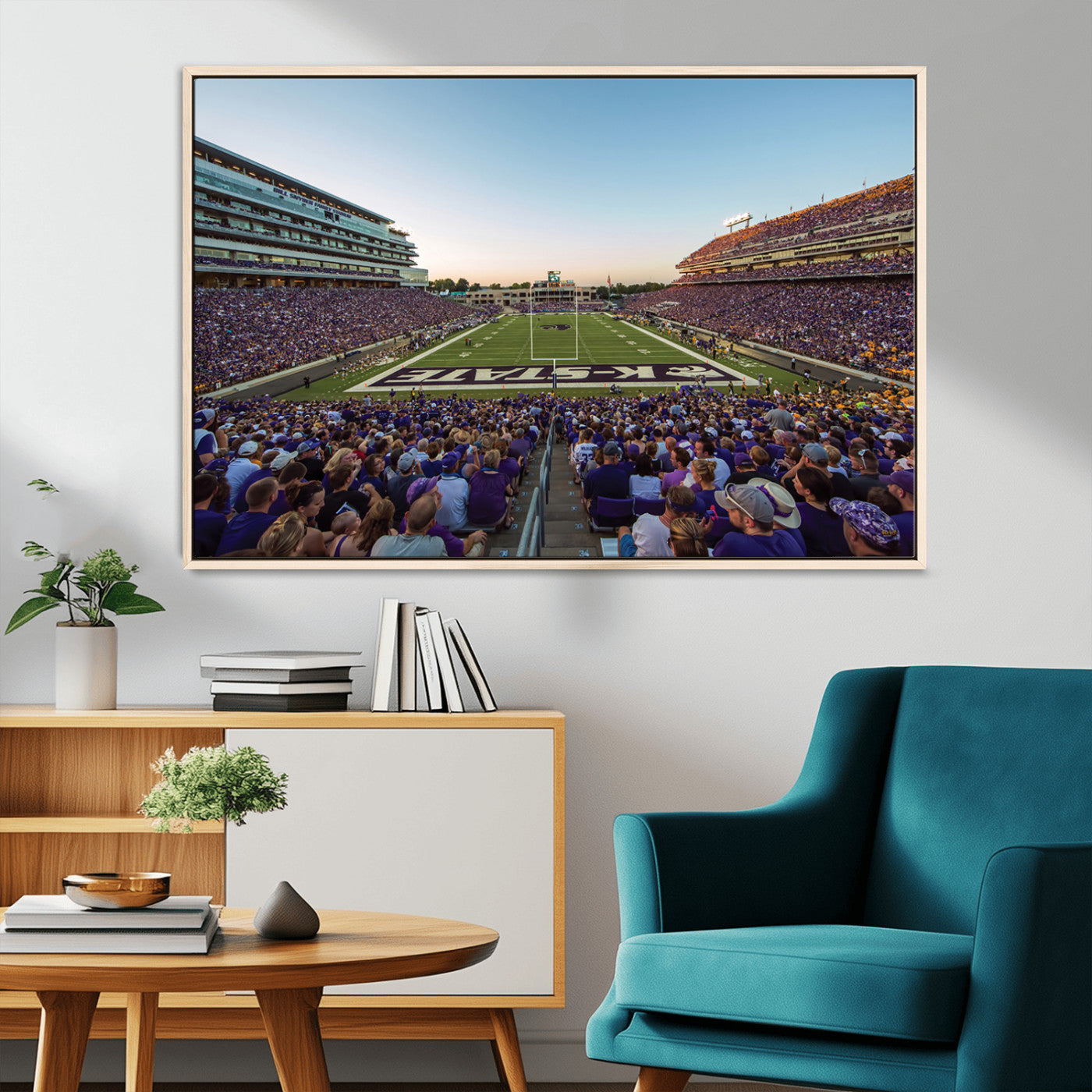 82792-MGV-CV-36X24-Kansas State University Wildcats Football Team Print - Manhattan Bill Snyder Family Football Stadium