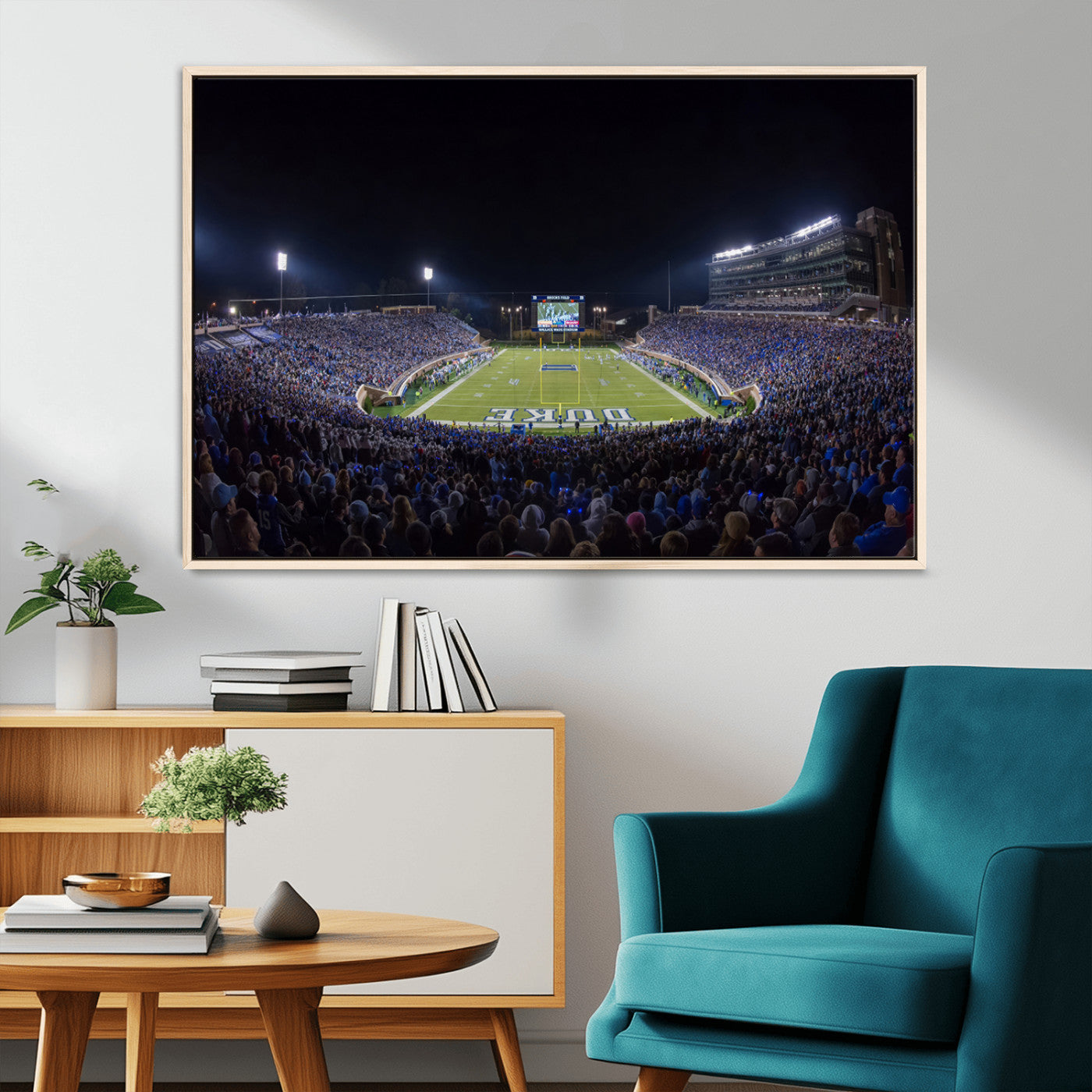 21070-MGV-CV-36X24-Duke University Blue Devils Football Team Print - Durham Wallace Wade Stadium Wall Art Canvas Print