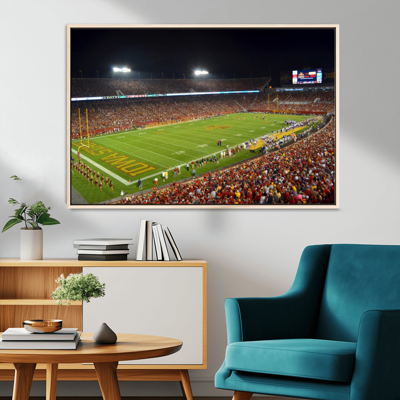 27211-MGV-CV-36X24-Iowa State University Cyclones Football Team Print - Ames Jack Trice Stadium Canvas Print