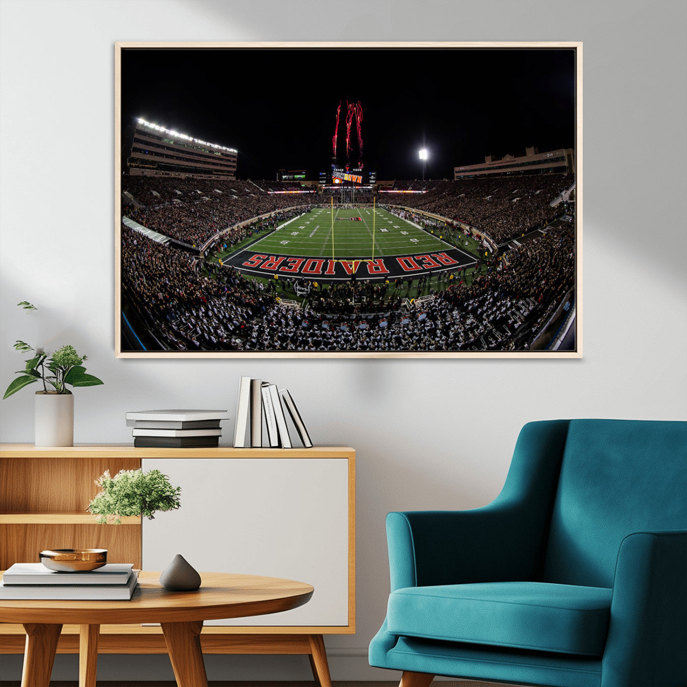 83122-MGV-CV-36X24-Framed Texas Tech Red Raiders Stadium Canvas, Texas Tech Red Raiders Football Team Print - Lubbock