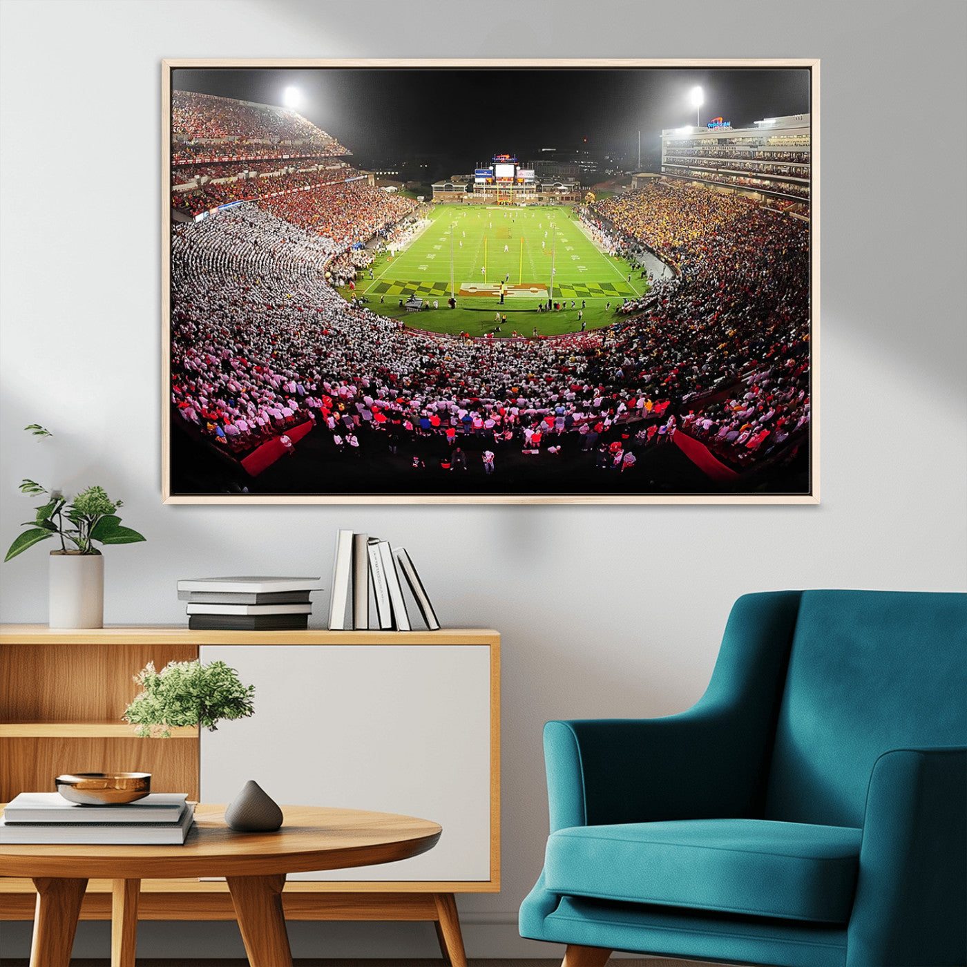 12091-MGV-CV-36X24-University of Maryland Terrapins Football Team Print - College Park SECU Stadium Wall Art Canvas